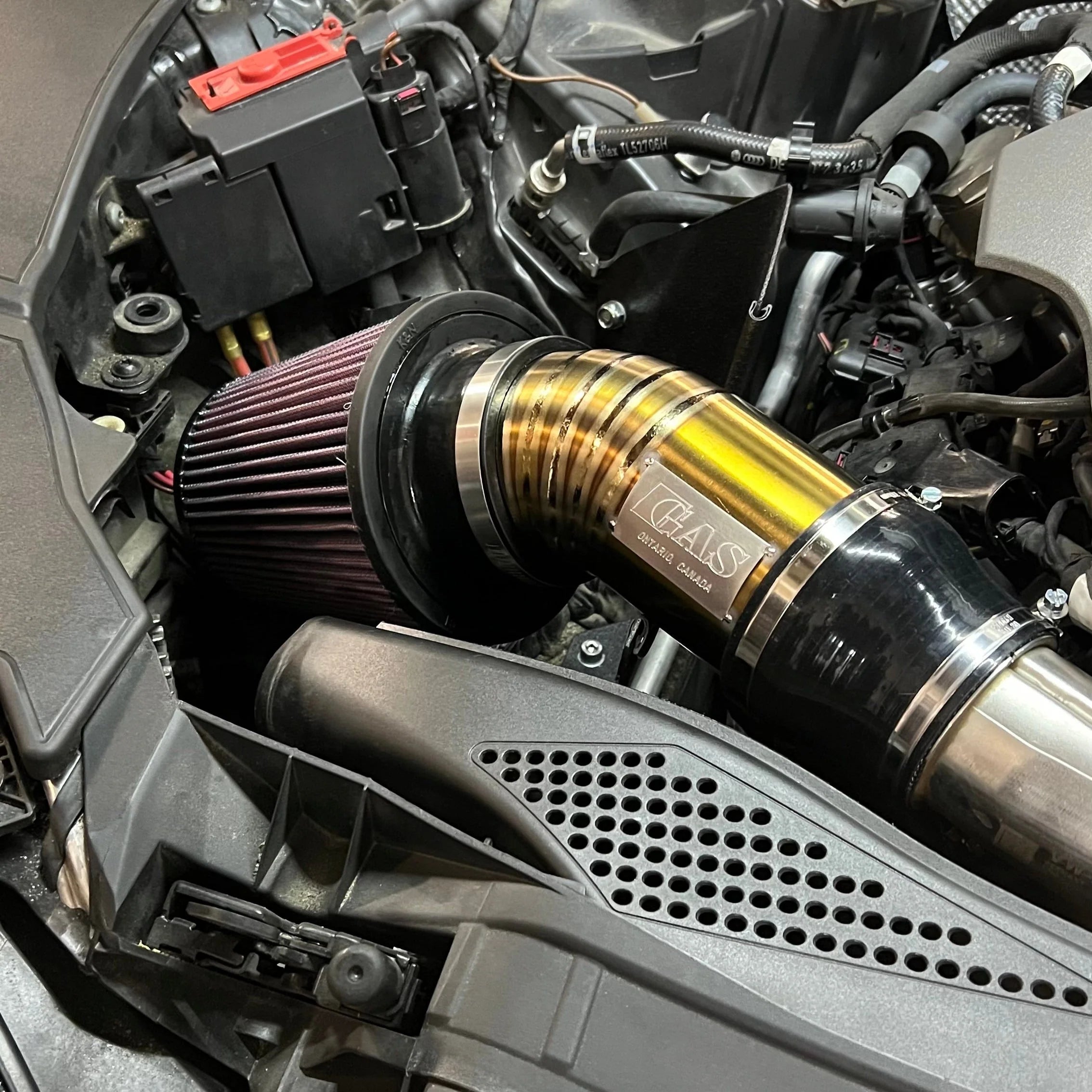 Titanium Intake Boxes GAS 89mm Titanium Intake B9 S4/S5/RS4/RS5 EA839 – Jackal Motorsports